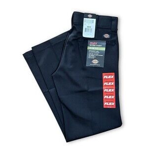 Dickies Slim Fit Work Pants Flex Comfort Straight Leg Black Mens 30x30" NWT